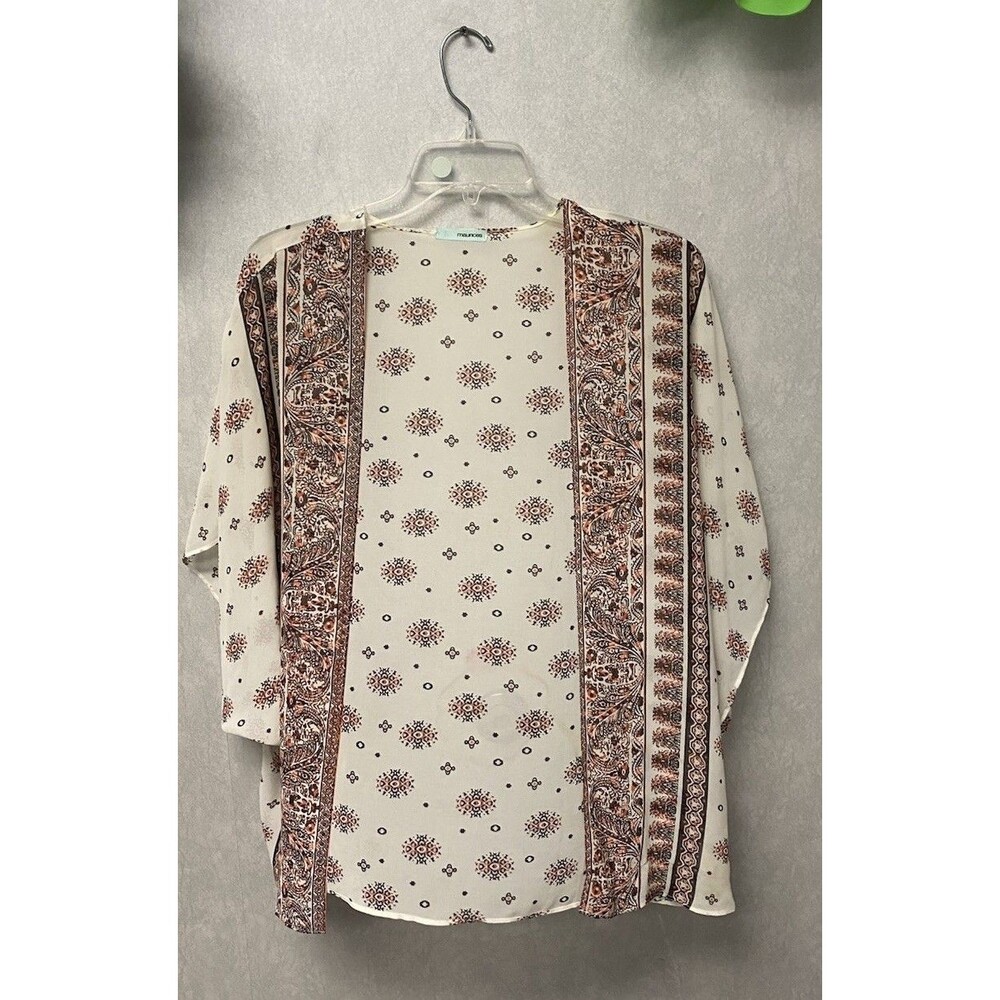 Maurices Red Multi Sheer Khatan Size Med